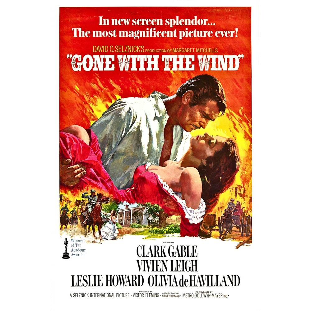 Classic 1939 GONE WITH THE WIND 12" x 18" Movie Reproduction Poster | Unframed